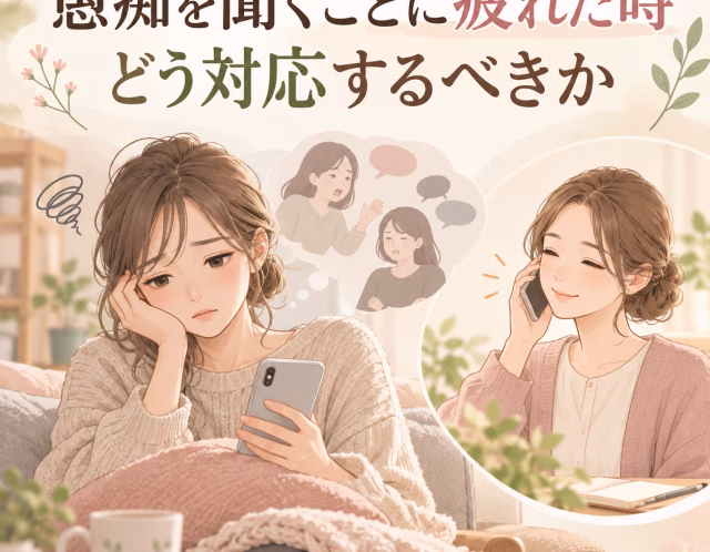 愚痴を聞くのに疲れた…しんどくなる理由と上手な距離の取り方