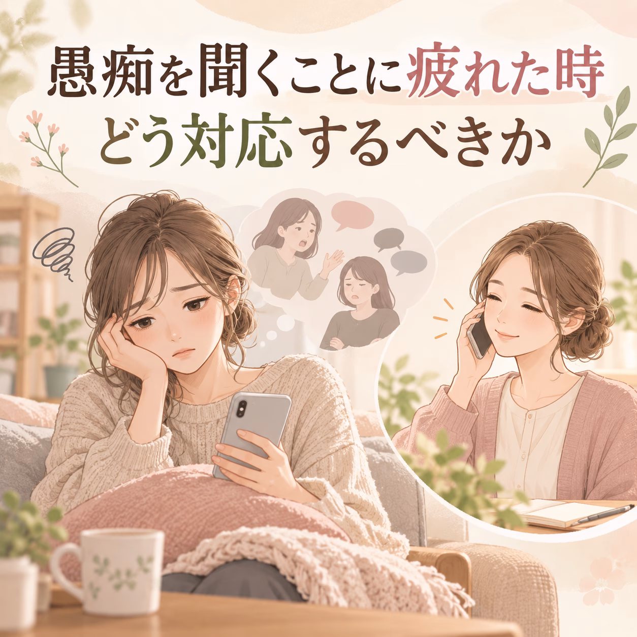 愚痴を聞くのに疲れたしんどくなる理由と上手な距離の取り方 | リハートカウンセリング.com|傾聴で思考のクセを整え、生きにくさを軽くする電話・オンライン相談 愚痴を聞くのに疲れた…しんどくなる理由と上手な距離の取り方