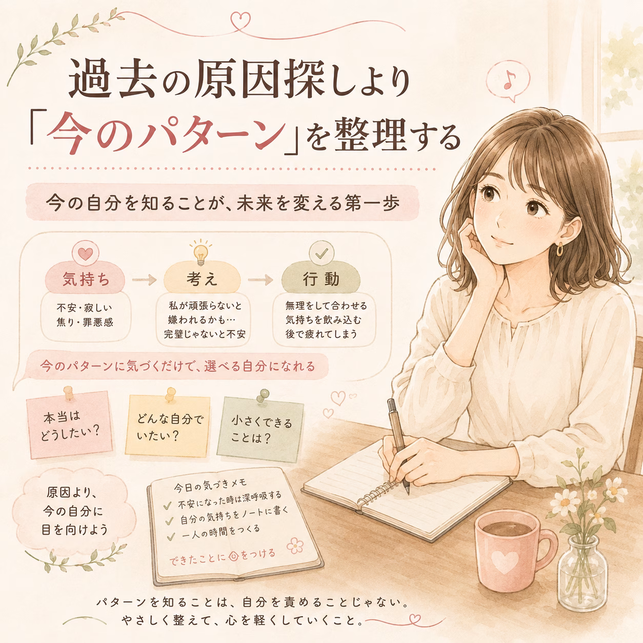 過去の原因探しより「今のパターン」を整理する