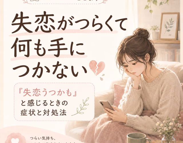 失恋がつらくて何も手につかない｜「失恋うつかも」と感じるときの症状と対処法