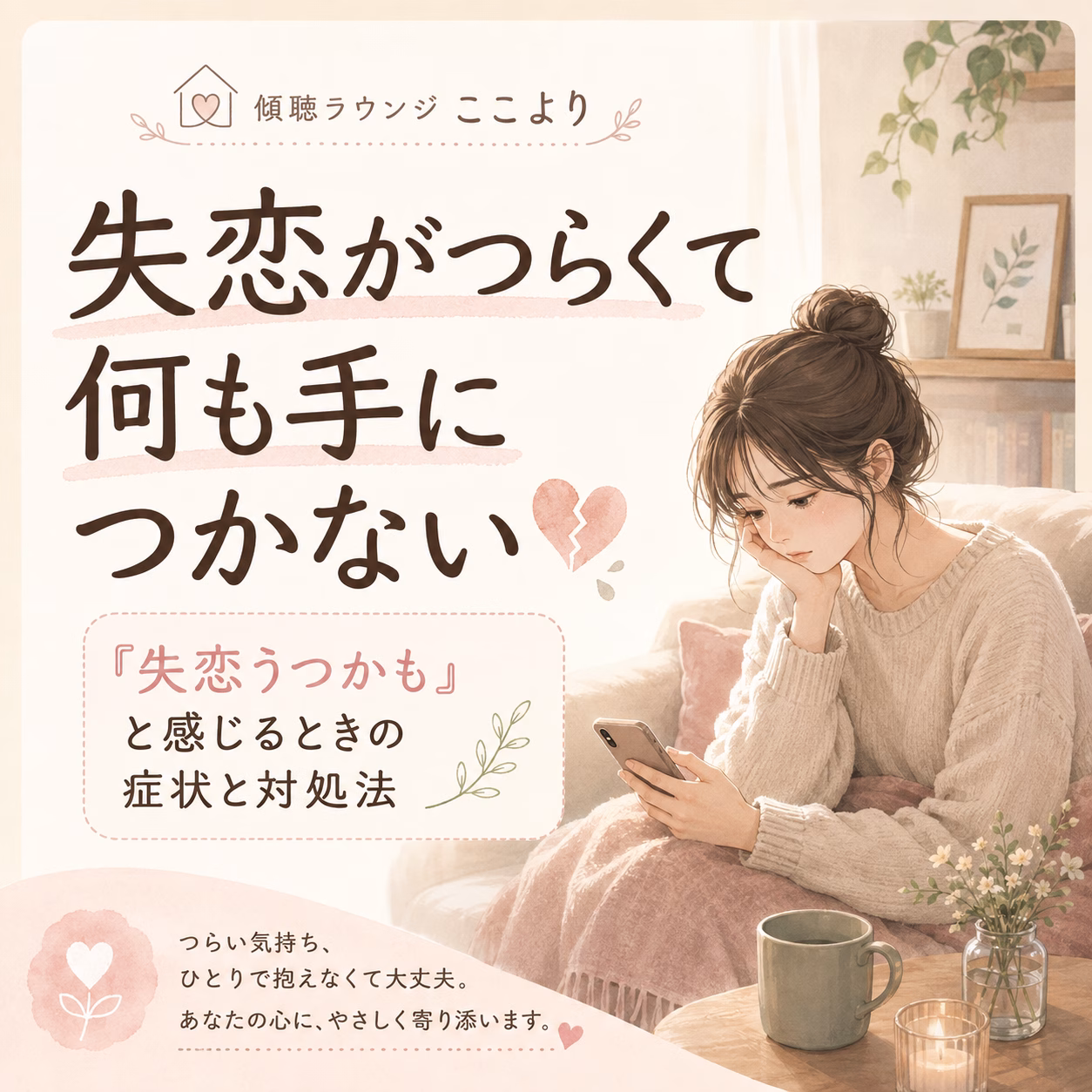 失恋がつらくて何も手につかない｜「失恋うつかも」と感じるときの症状と対処法