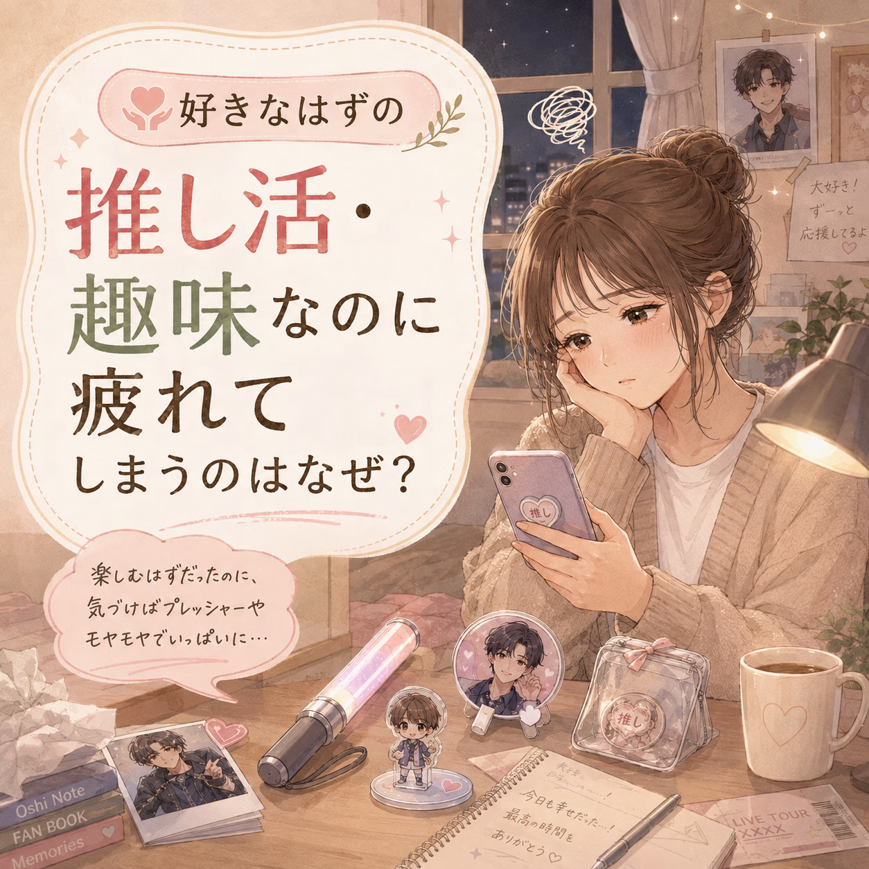 好きなはずの推し活・趣味なのに疲れてしまうのはなぜ？