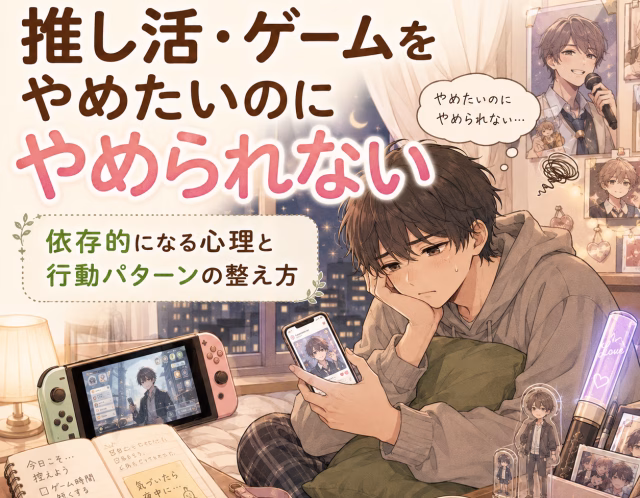 推し活・ゲームをやめたいのにやめられない｜依存的になる心理と行動パターンの整え方