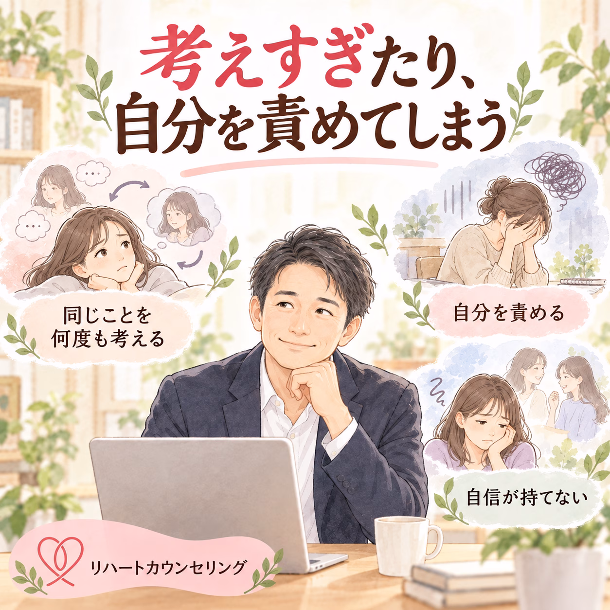 考えすぎたり、自分を責めてしまう