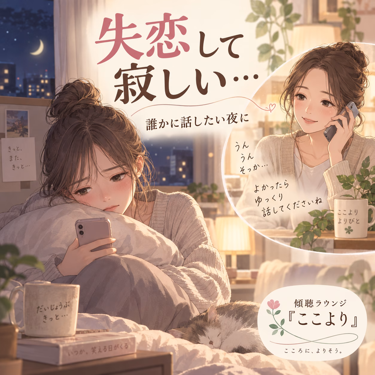 失恋して寂しい…誰かに話したい夜に｜ひとりで抱えないための気持ちの整理