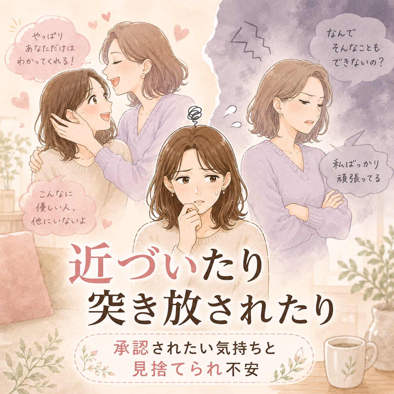 自己愛の強さや見捨てられ不安は人間関係にどう表れる？
