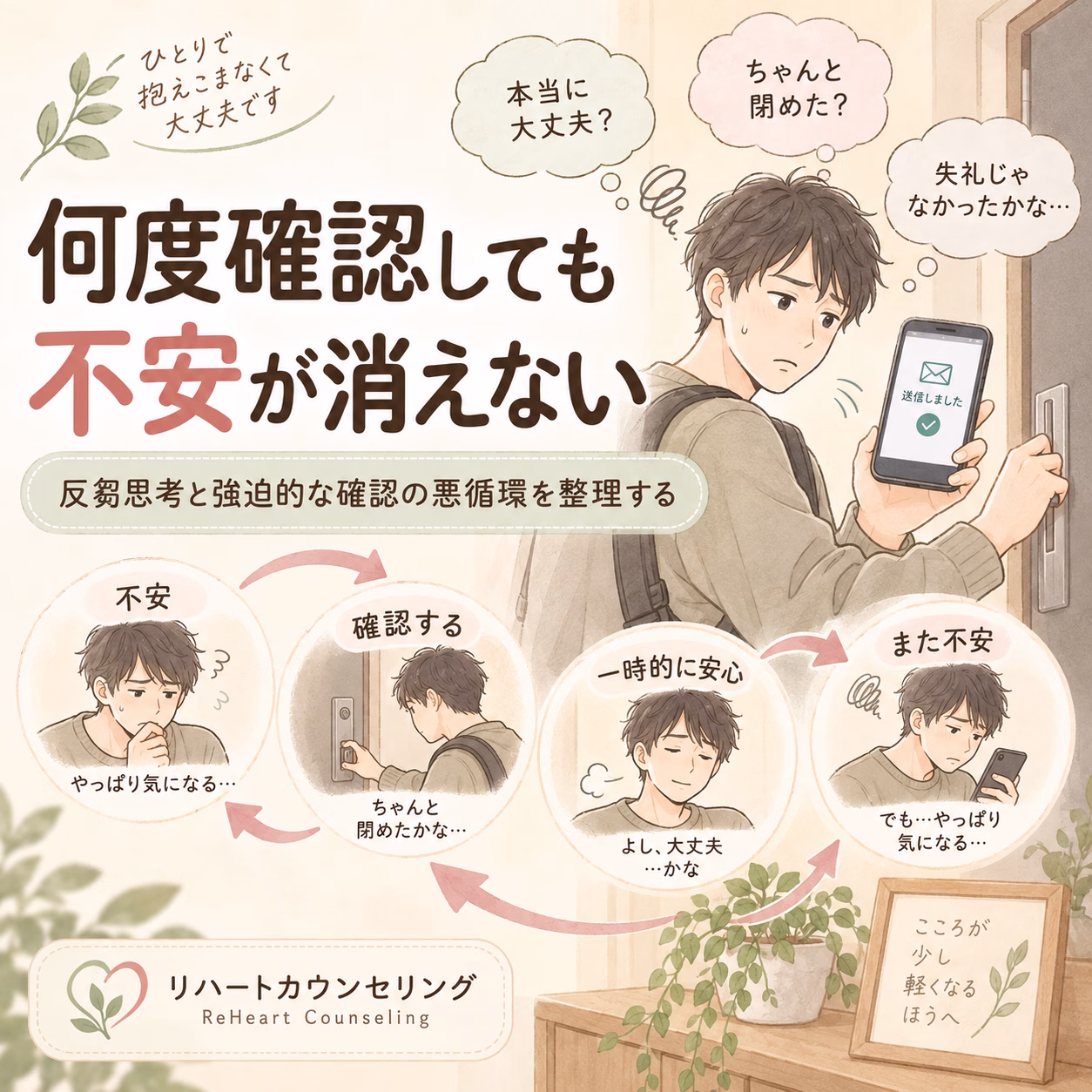 何度確認しても不安が消えない｜反芻思考と強迫的な確認の悪循環を整理する