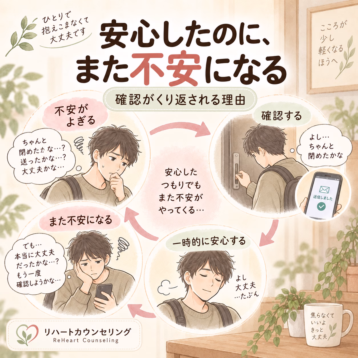 確認すると安心するのに、なぜまた不安が戻ってくるのか