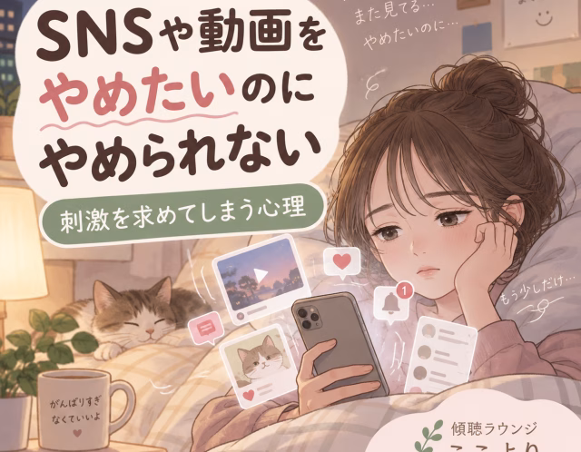 SNSや動画をやめたいのにやめられない｜刺激を求めてしまう心理と気持ちの整え方