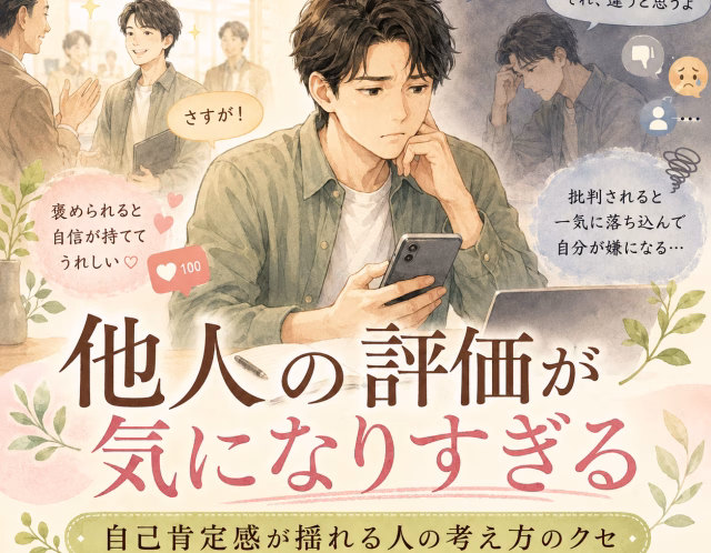 他人の評価が気になりすぎる｜自己肯定感が揺れる人の考え方のクセ