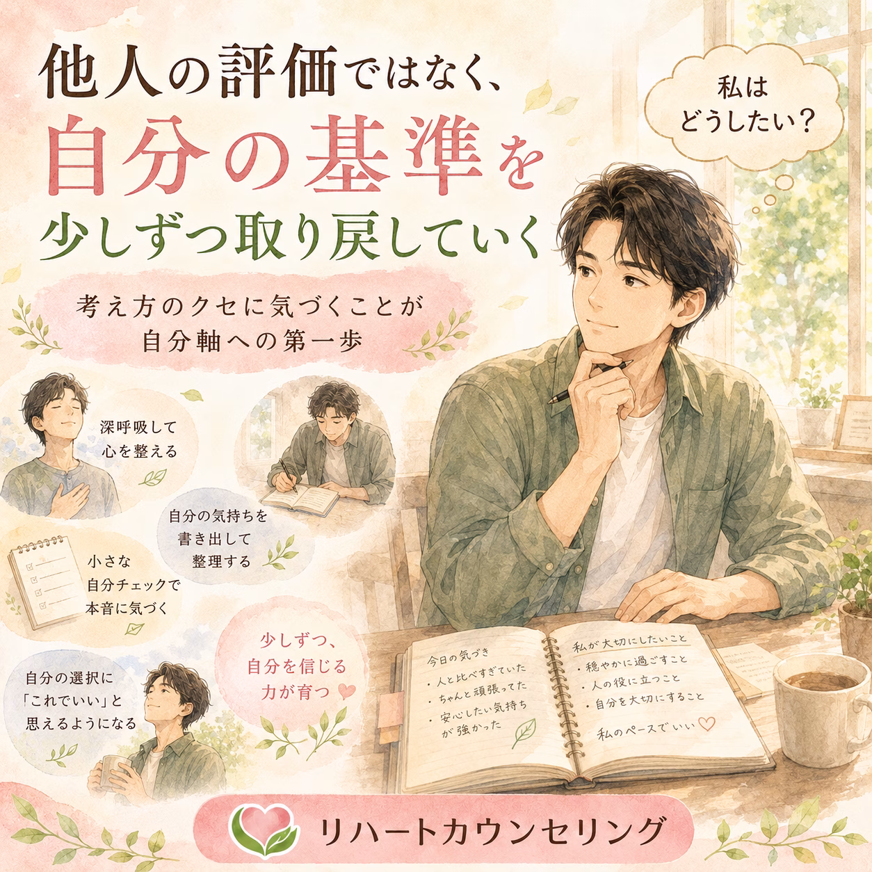 他人の評価ではなく、自分の基準を少しずつ取り戻していく