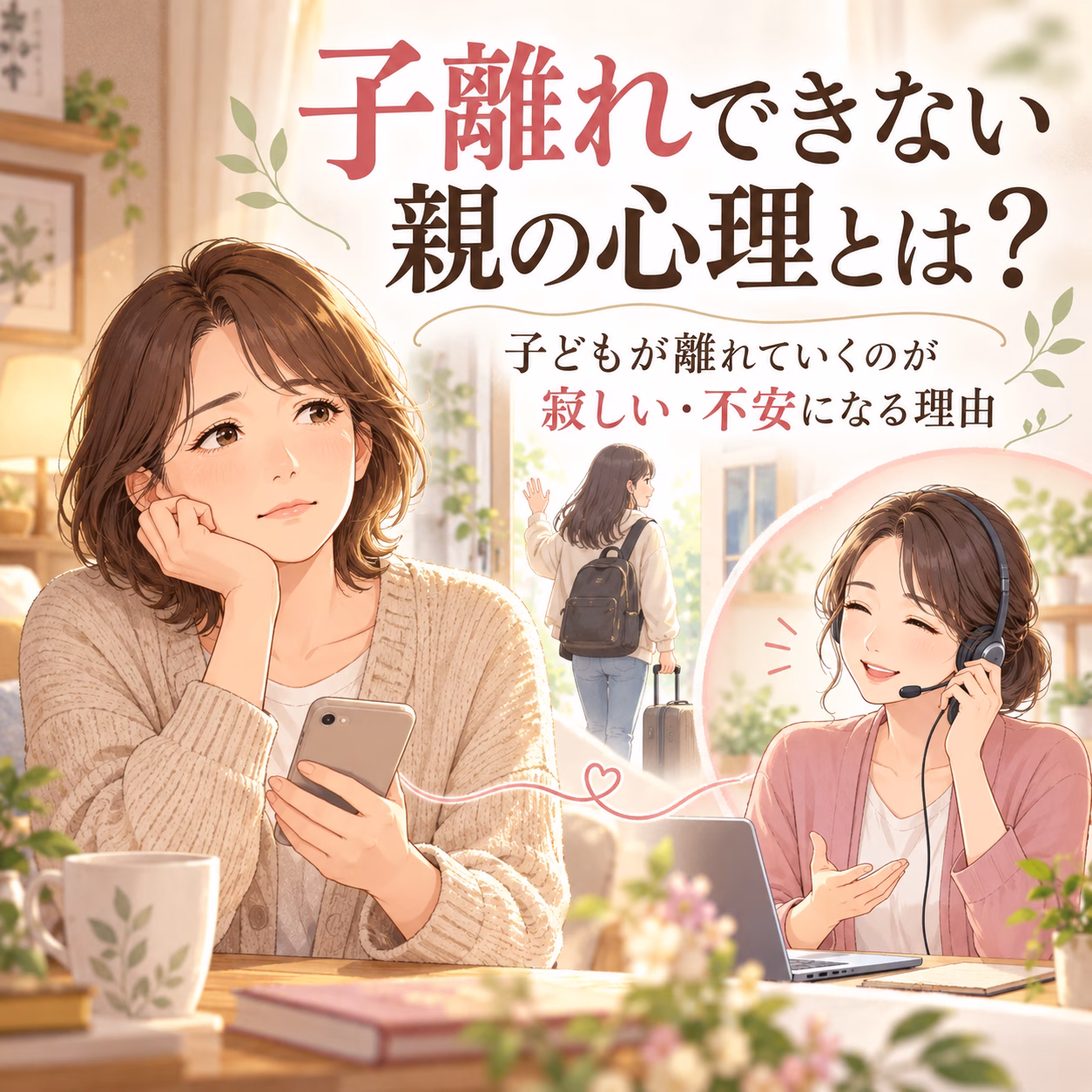子離れできない親の心理とは？子どもが離れていくのが寂しい・不安になる理由