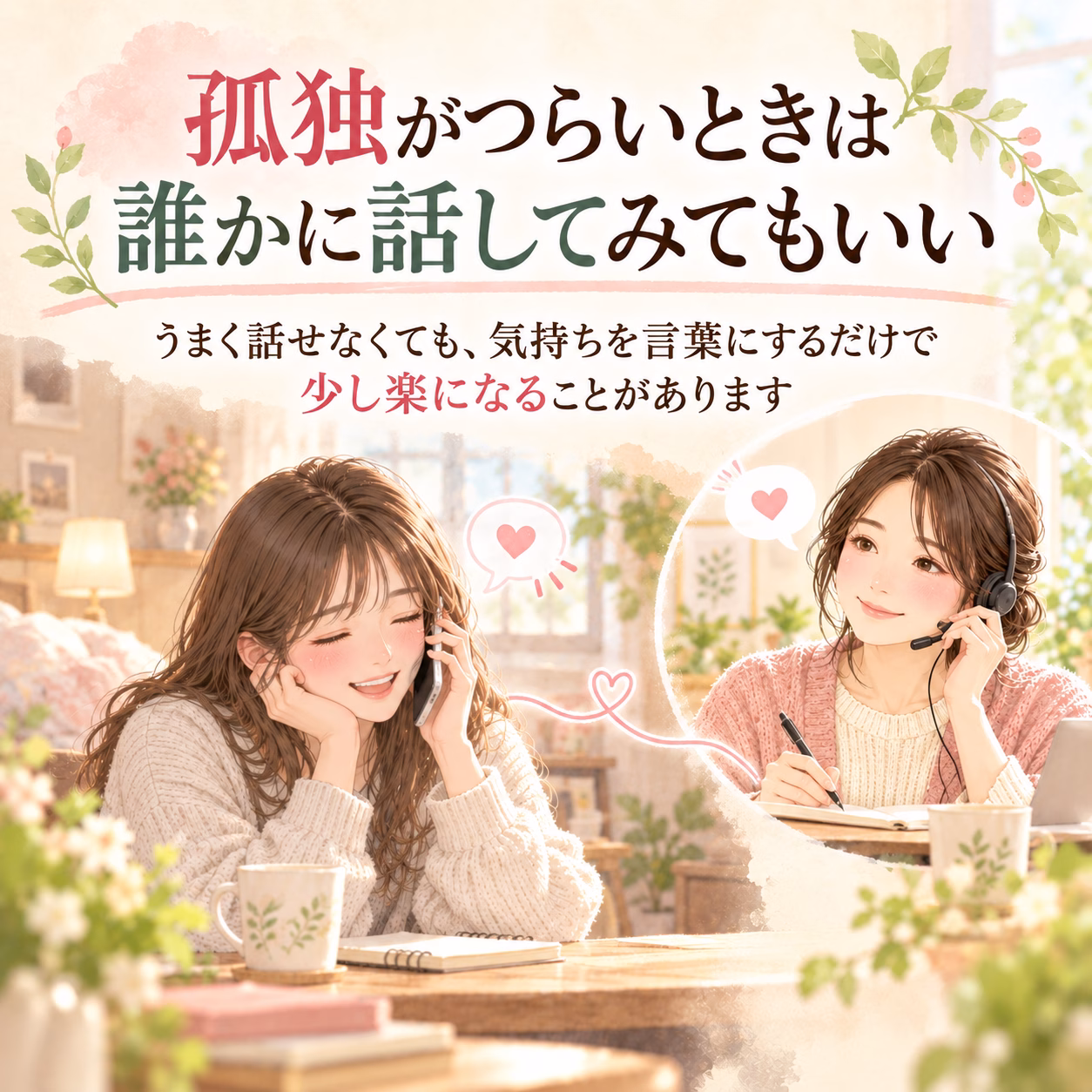 孤独感がつらいとき、誰かに話すという選択肢