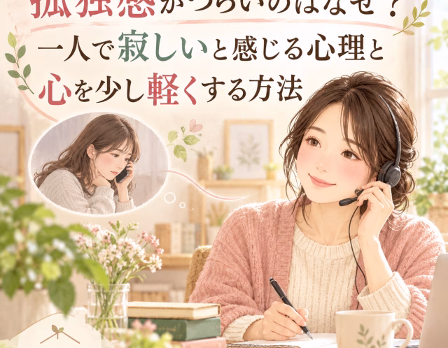 孤独感がつらいのはなぜ？一人で寂しいと感じる心理と心を少し軽くする方法