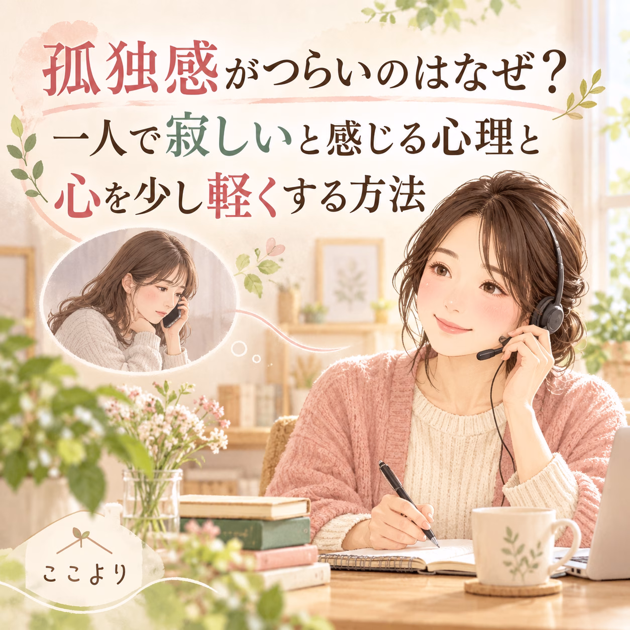 孤独感がつらいのはなぜ一人で寂しいと感じる心理と心を少し軽くする方法 | リハートカウンセリング.com|傾聴で思考のクセを整え、生きにくさを軽くする電話・オンライン相談 孤独感がつらいのはなぜ?一人で寂しいと感じる心理と心を少し軽くする方法