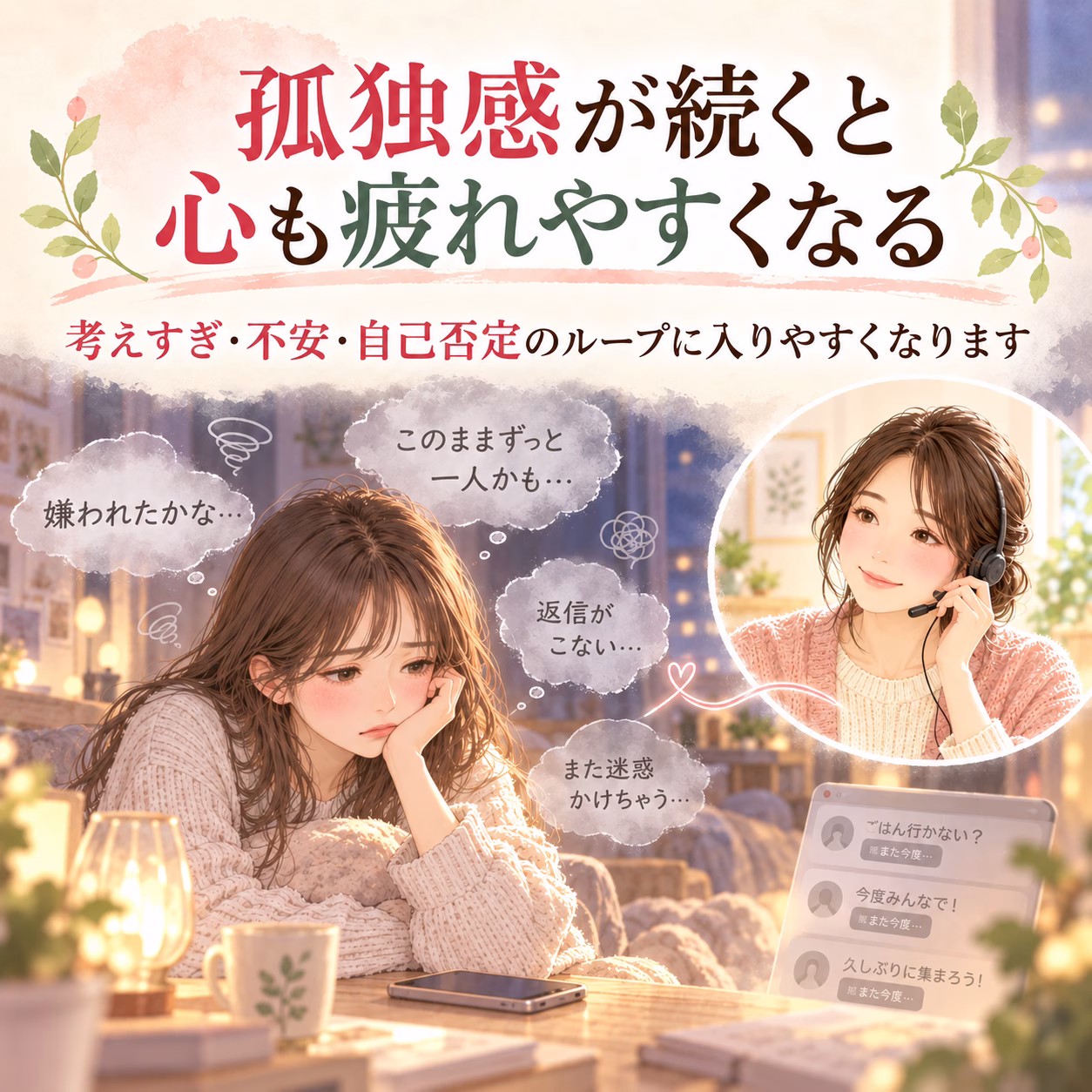 孤独感が続くと心にどんな影響がある?