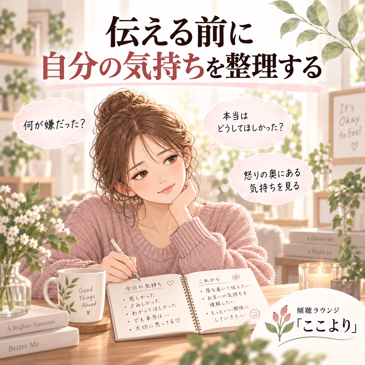 本音を伝える前に、自分の気持ちを整理してみる