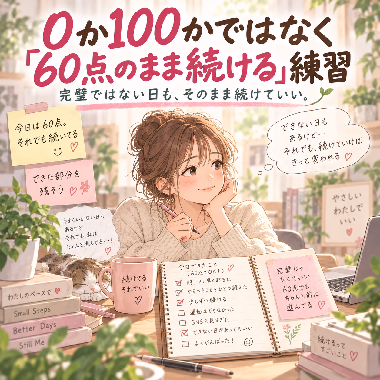 0か100かではなく「60点のまま続ける」練習