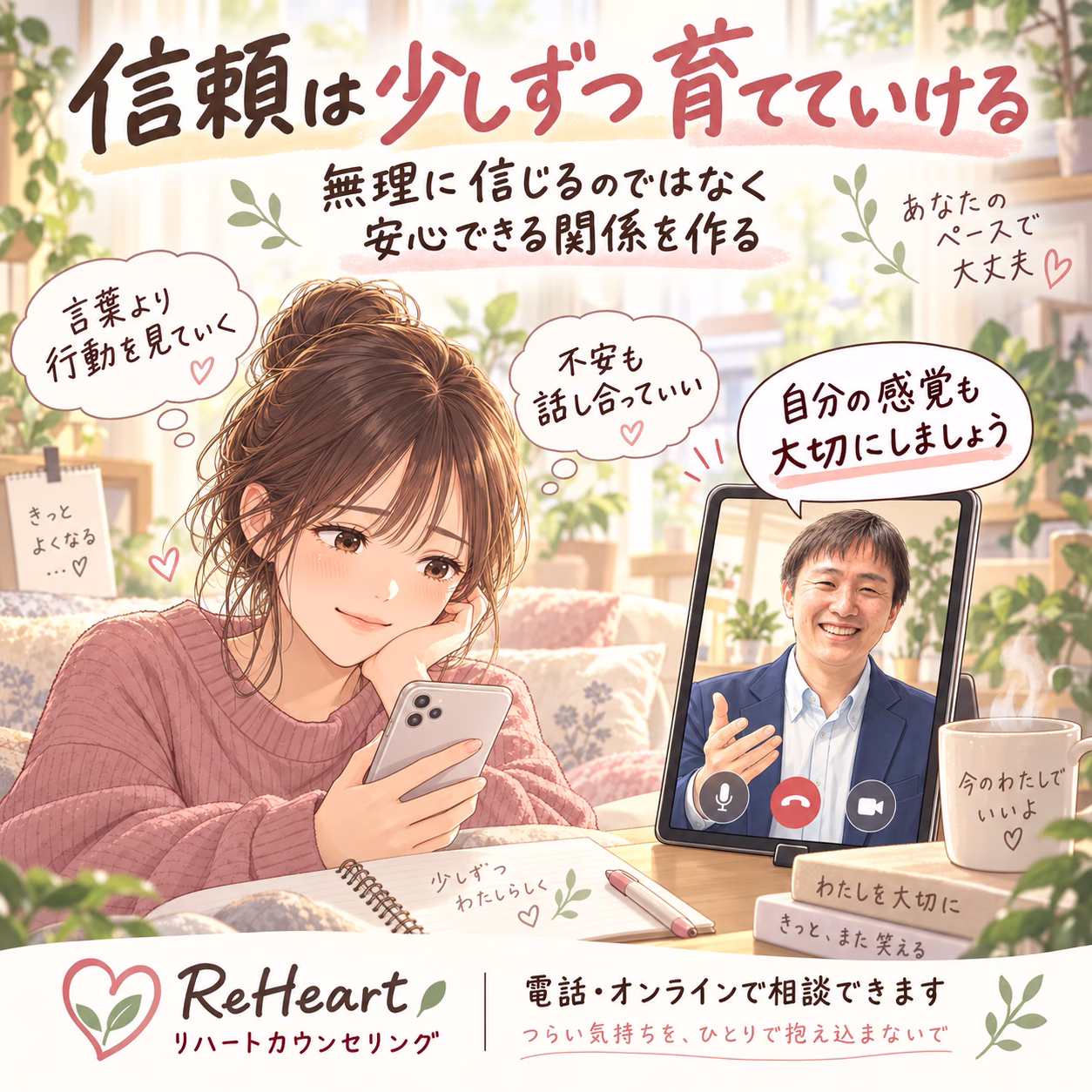 もう一度人を信じるために、安心できる関係を少しずつ作る