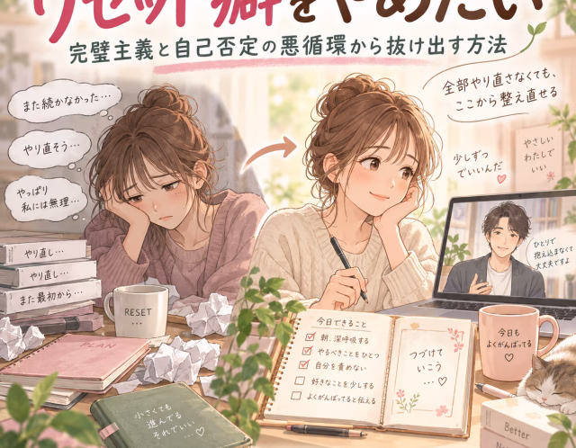 リセット癖をやめたい｜完璧主義と自己否定の悪循環から抜け出す方法