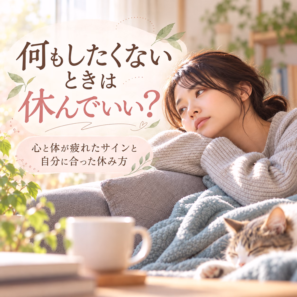 何もしたくないときは休んでいい？心と体が疲れたサインと自分に合った休み方