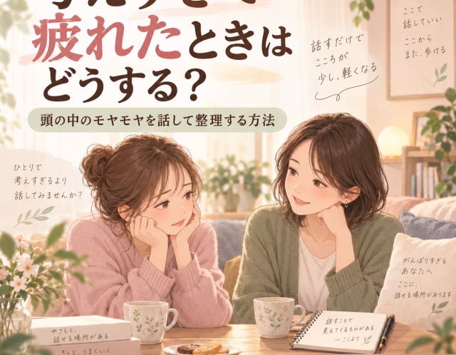 考えすぎて疲れたときはどうする？頭の中のモヤモヤを話して整理する方法