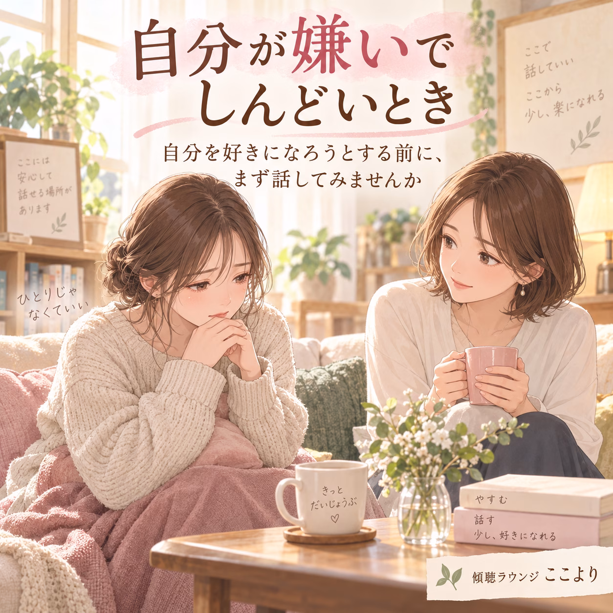 自分が嫌いでしんどいとき｜自分を好きになろうとする前に話してほしいこと