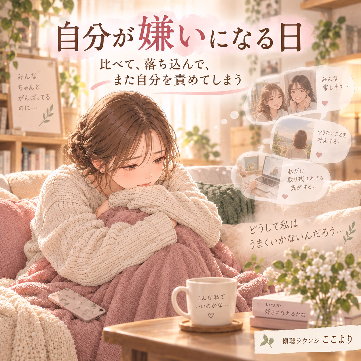 「自分が嫌い」と感じるとき、まず今の気持ちをそのまま見てみる