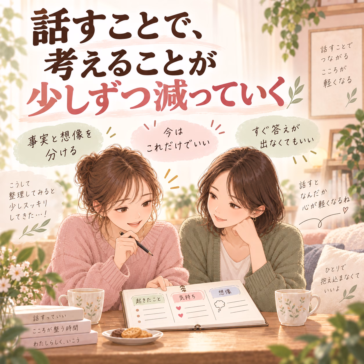 話すことで「考えなければならないこと」が少しずつ減っていく