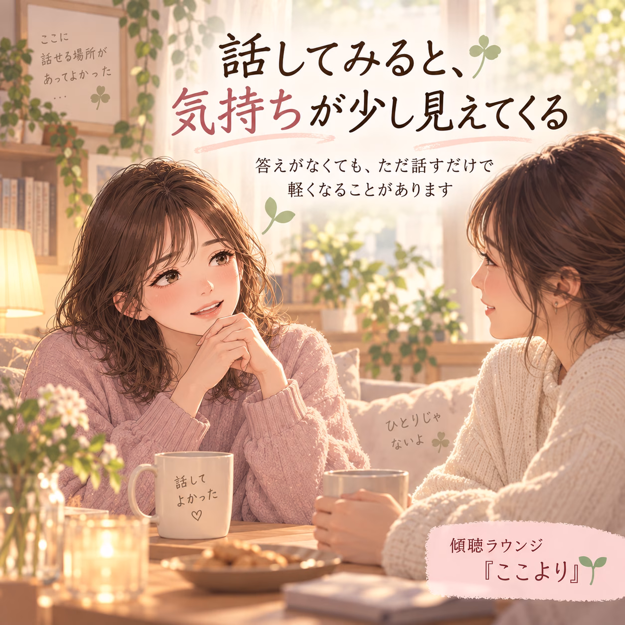 誰かに話すことで、寂しさの感じ方が少し変わることがある