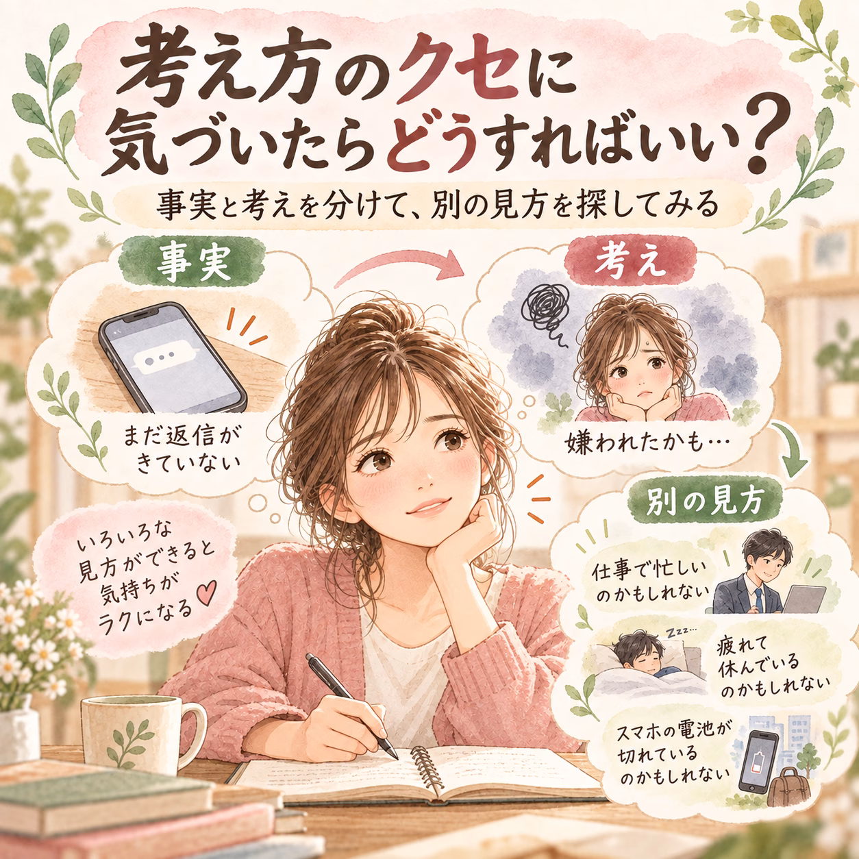 考え方のクセに気づいたらどうすればいい?