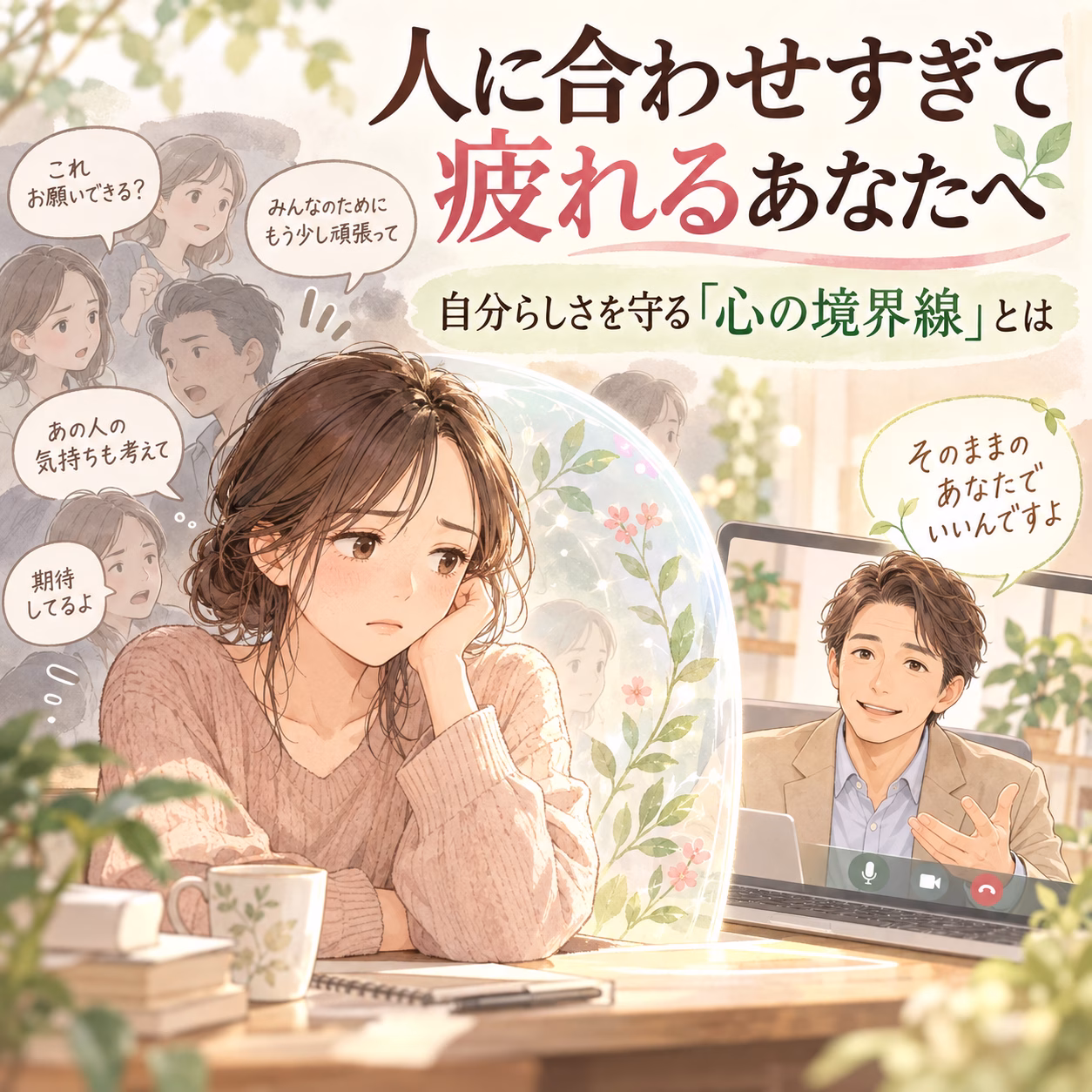 人に合わせすぎて疲れるあなたへ｜自分らしさを守る「心の境界線（バウンダリー）」とは