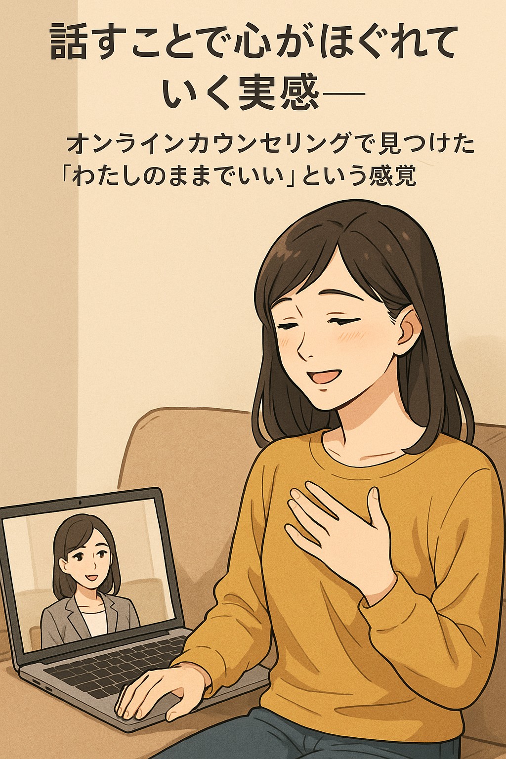 話すことで心がほぐれていく実感――オンラインカウンセリングで見つけた「わたしのままでいい」という感覚