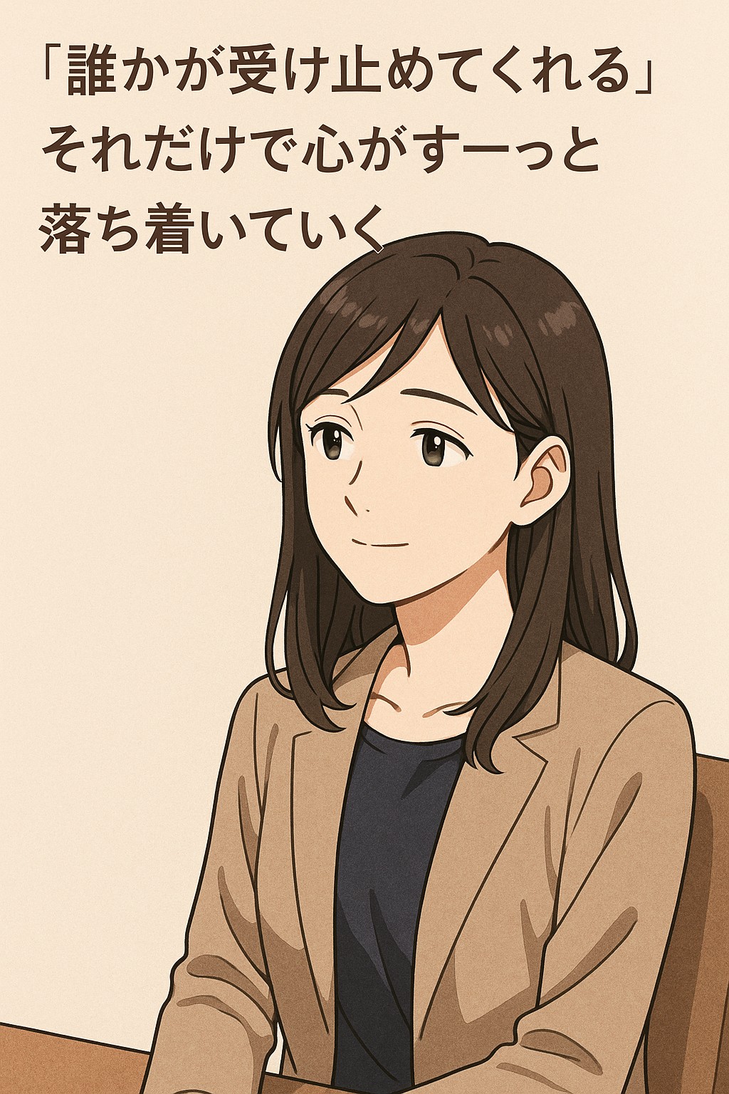 「誰かが受け止めてくれる」それだけで心がすーっと落ち着いていく