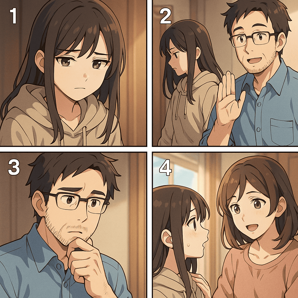 事例3：父親を避ける思春期の娘と家族関係の改善
