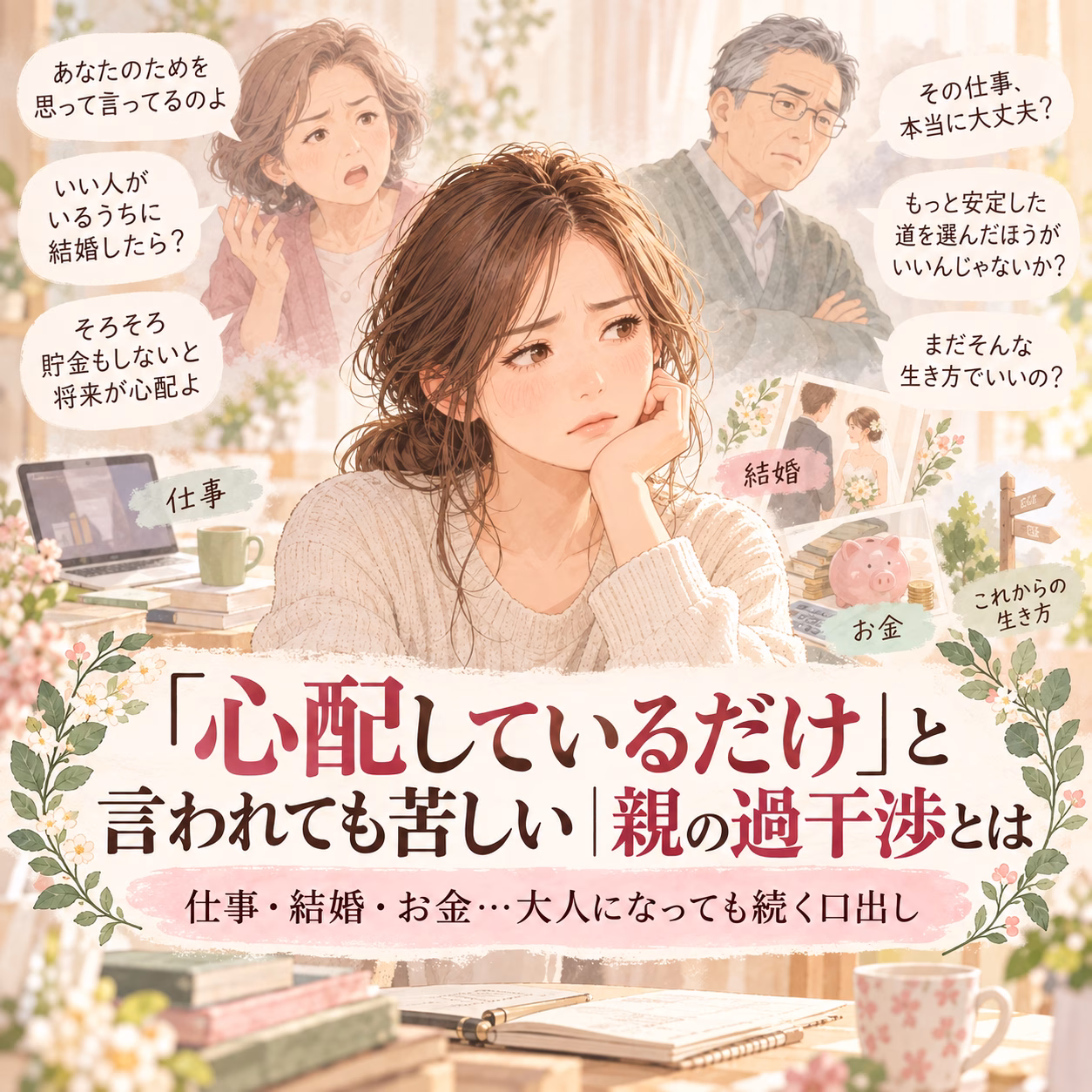 「心配しているだけ」と言われても苦しい｜親の過干渉とは