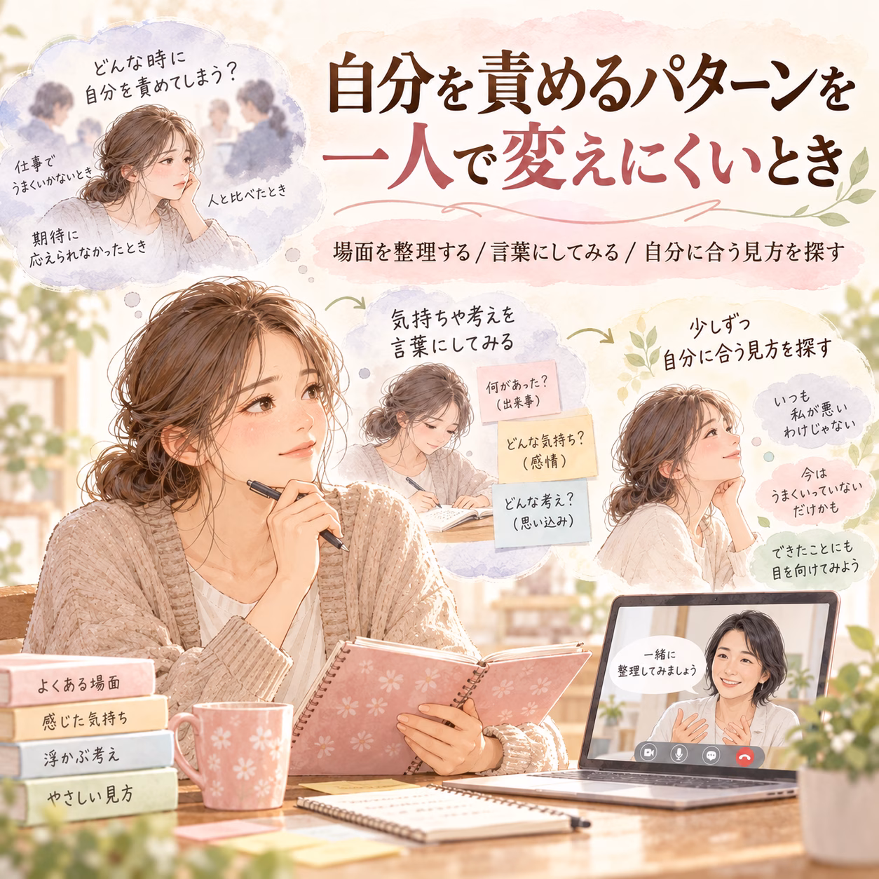 自分を責めるパターンを一人で変えにくいとき