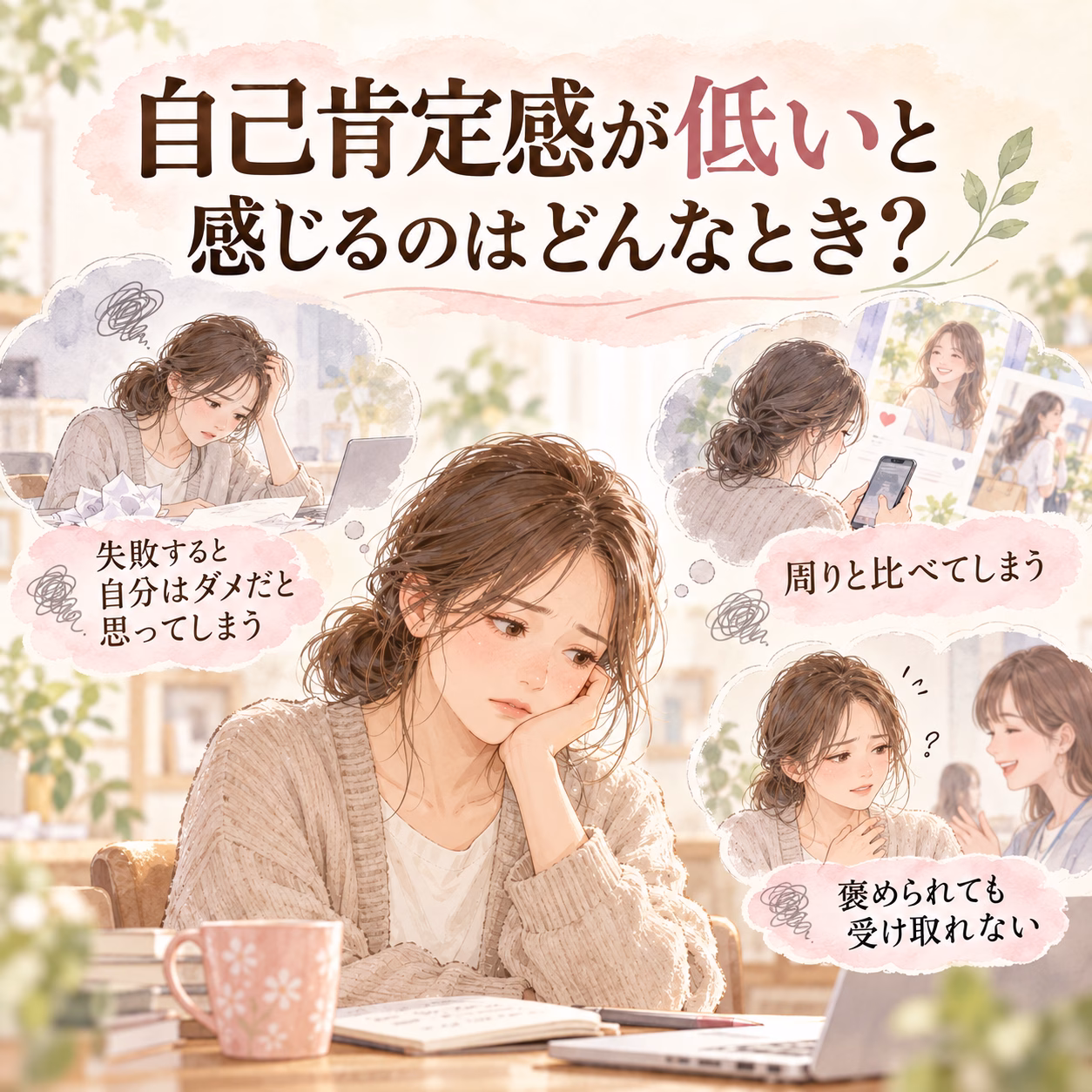 自己肯定感が低いと感じるのはどんなとき？