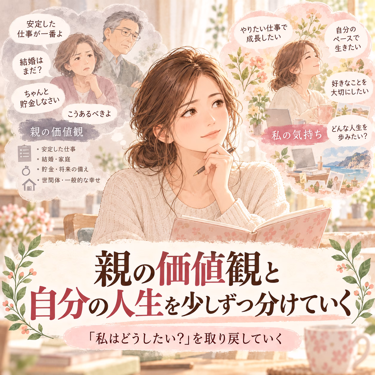親の価値観と自分の人生を少しずつ分けていく