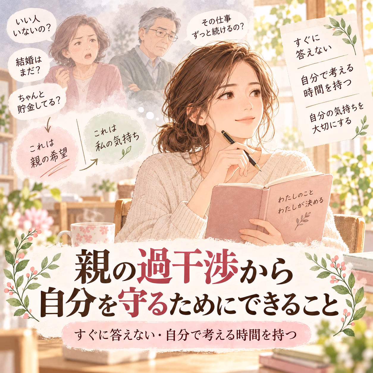 親の過干渉から自分を守るためにできること