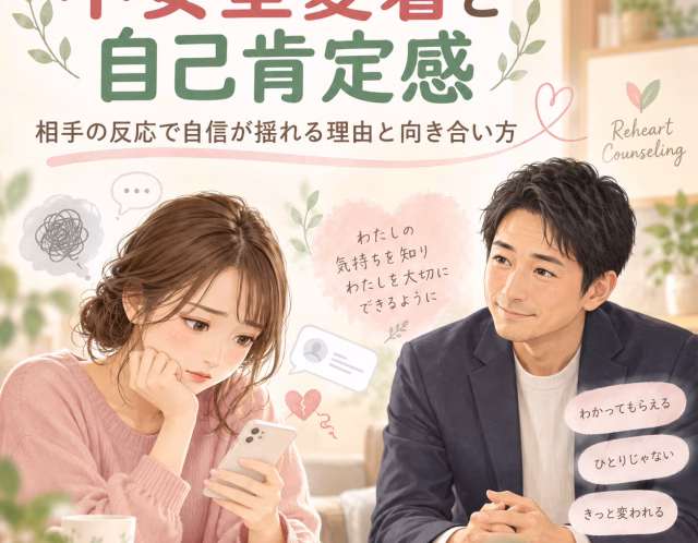 不安型愛着と自己肯定感の関係｜相手の反応で自信が揺れる理由と向き合い方