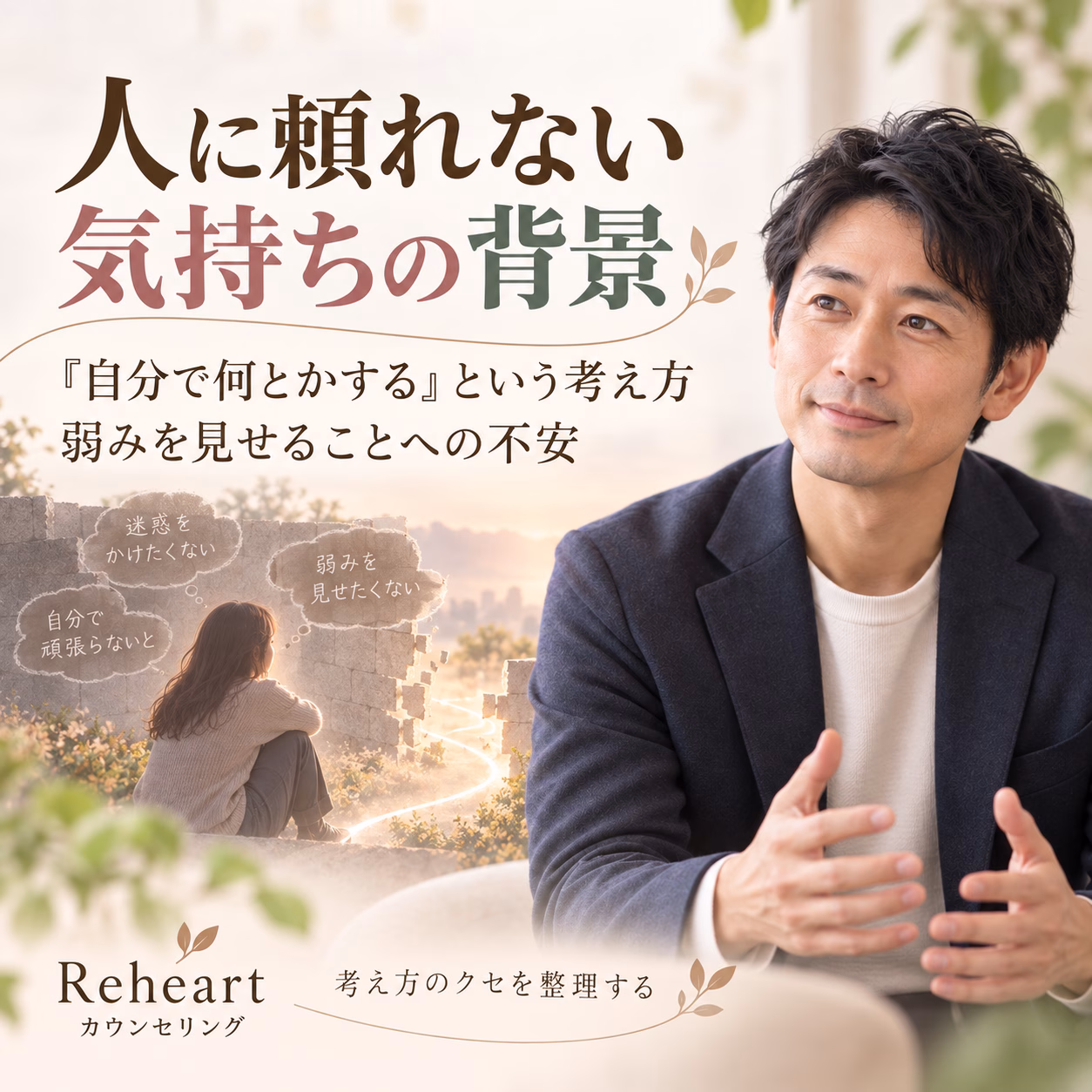 人に頼れない気持ちの背景にある考え方のクセ