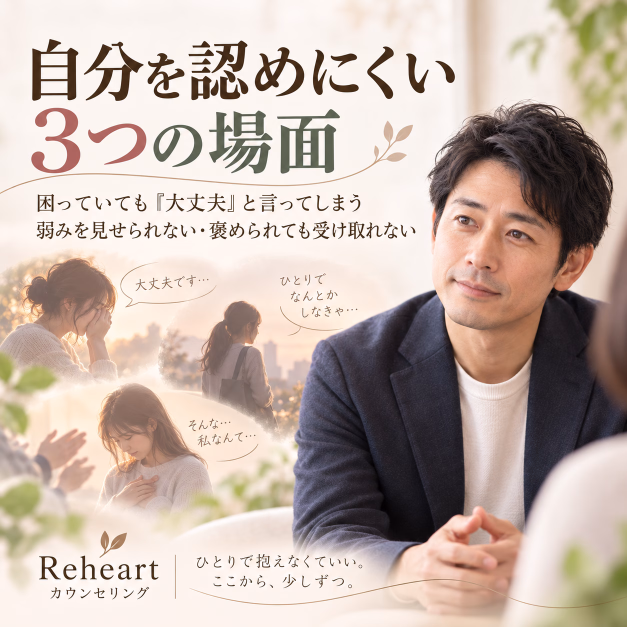 回避型愛着の人が自分を認めにくいと感じる3つの場面