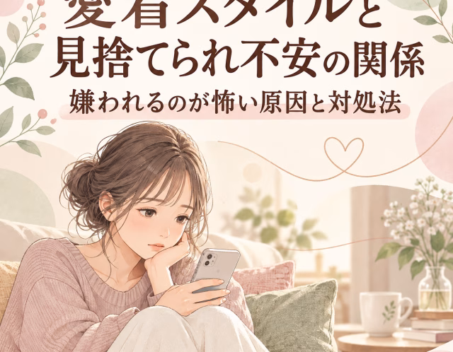 愛着スタイルと見捨てられ不安の関係｜嫌われるのが怖い原因と対処法