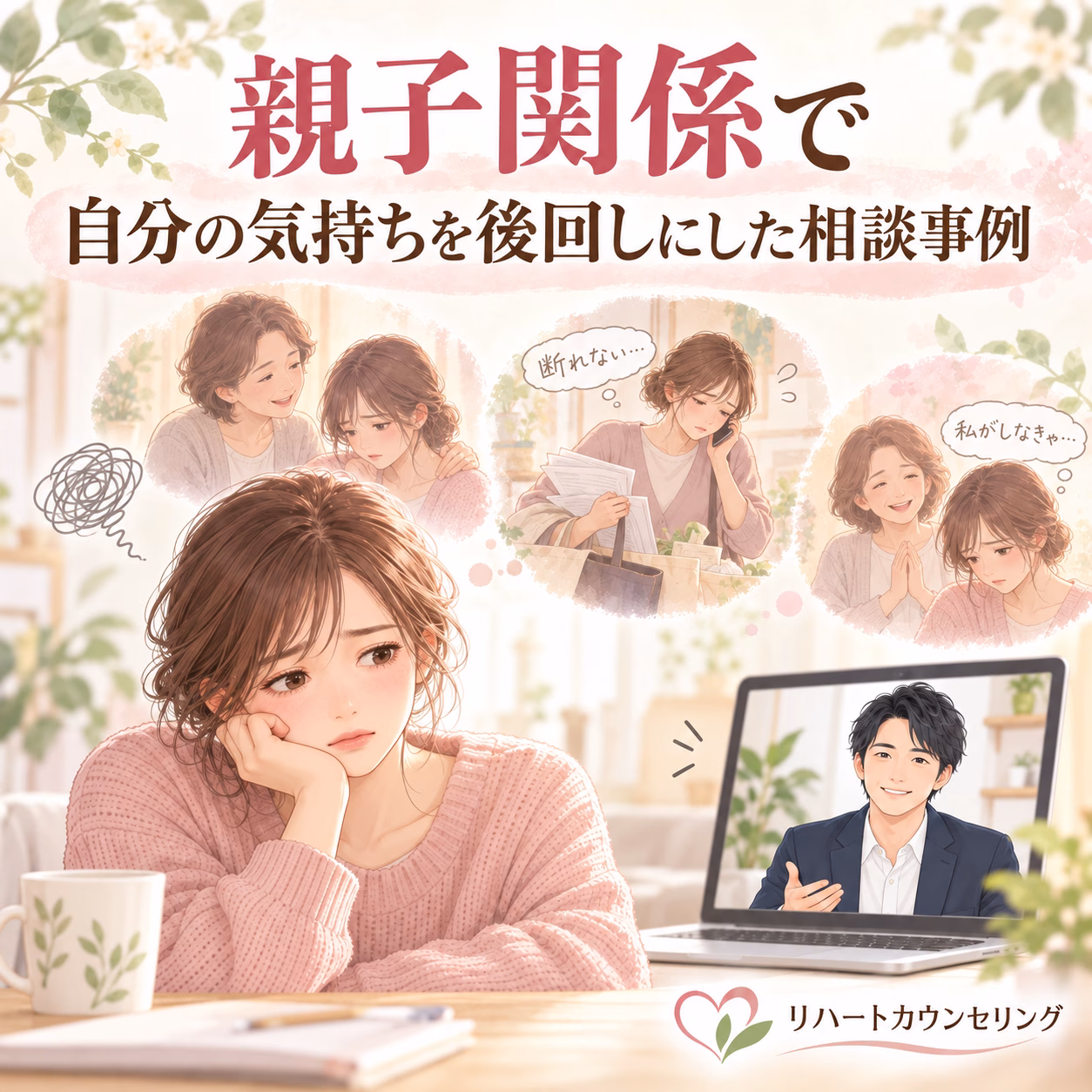 親子関係で自分の気持ちを後回しにした2つの相談事例