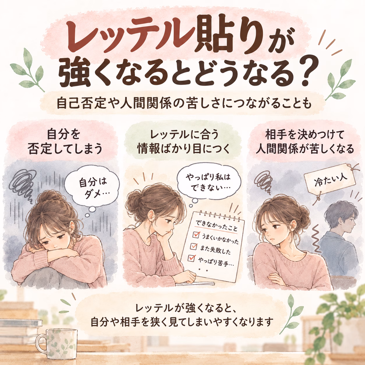 レッテル貼りが強くなるとどうなる?