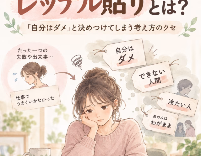 レッテル貼りとは？「自分はダメ」と決めつけてしまう認知パターンと対処法