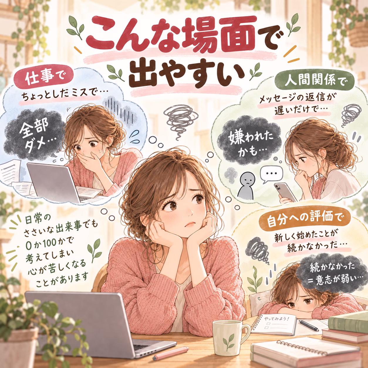 二分割思考が出やすい場面