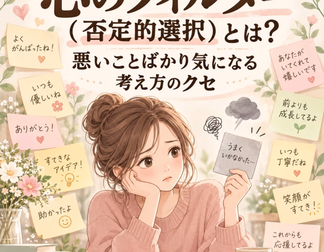 心のフィルター（否定的選択）とは？悪いことばかり気になる考え方のクセ
