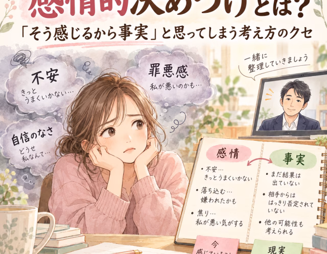 感情的決めつけとは？「そう感じるから事実」と思ってしまう考え方のクセ